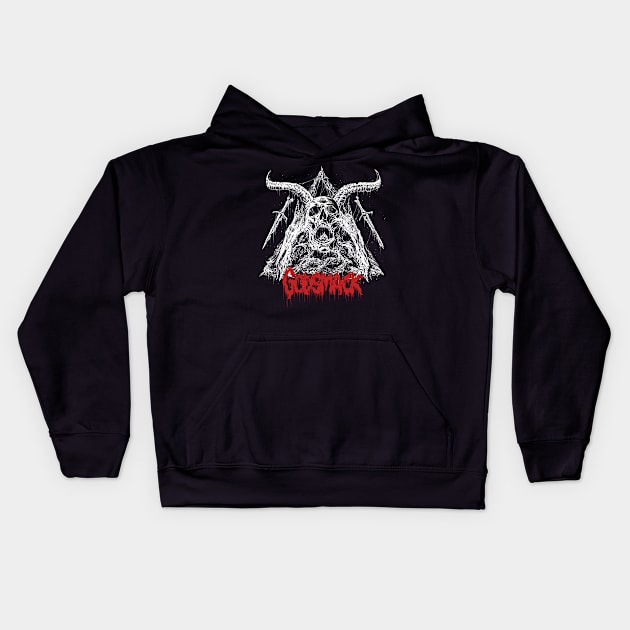 Horror Triangle Godsmack Kids Hoodie by Mutearah